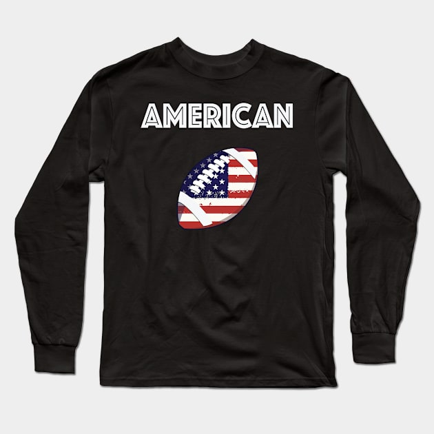 American Football Long Sleeve T-Shirt by And89Design